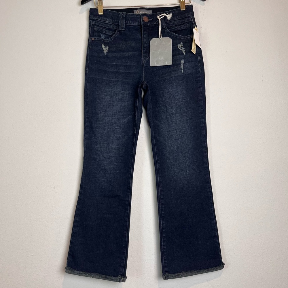 Democracy “Ab"Technology High Rise Cropped Itty Bitty Flare Dark Indigo 4